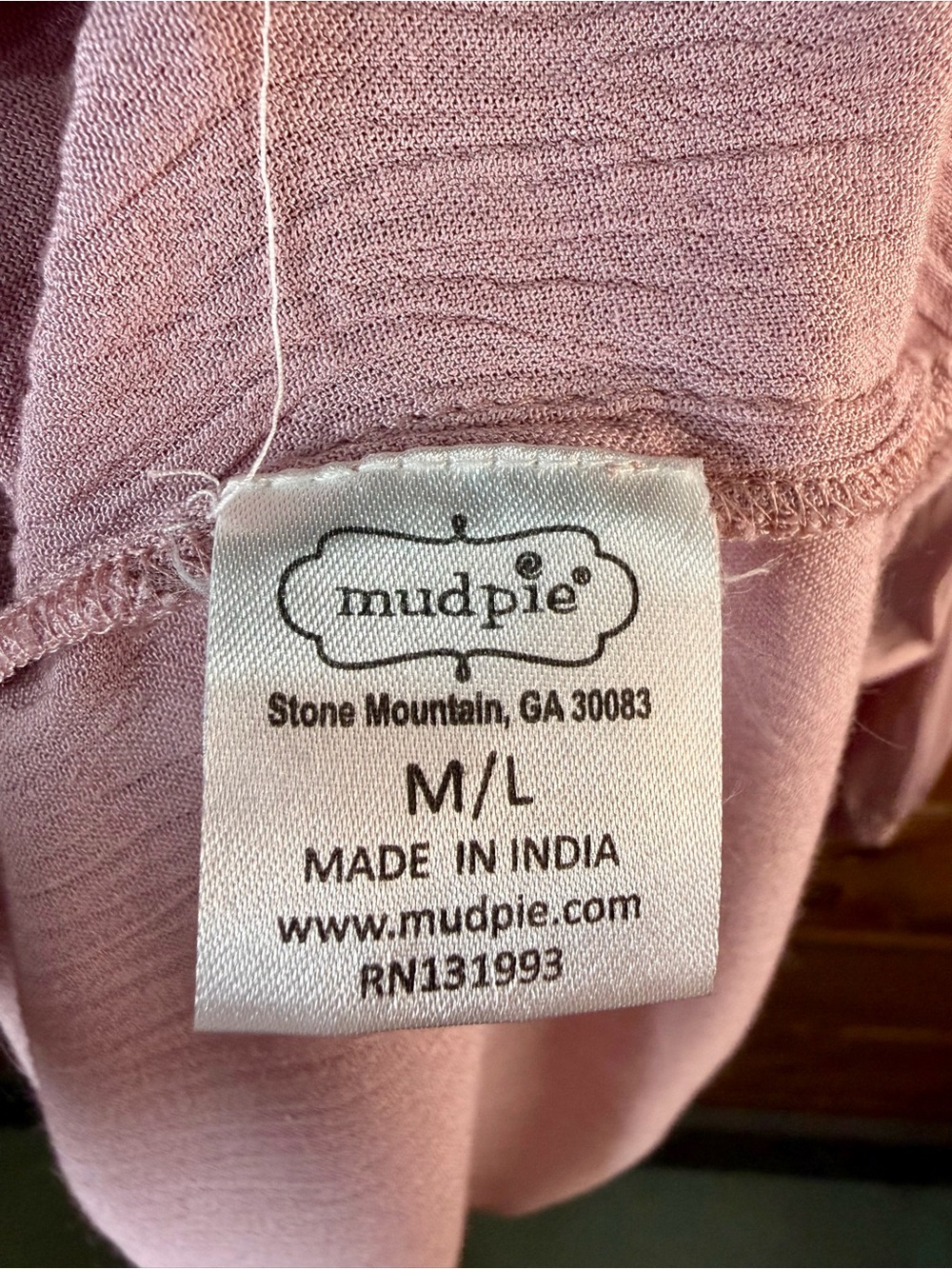 Mud Pie Lace Yoke Long Sleeve Tiered Dress in Dusty Rose Size M/L 💕🌸 - Picture 4 of 8